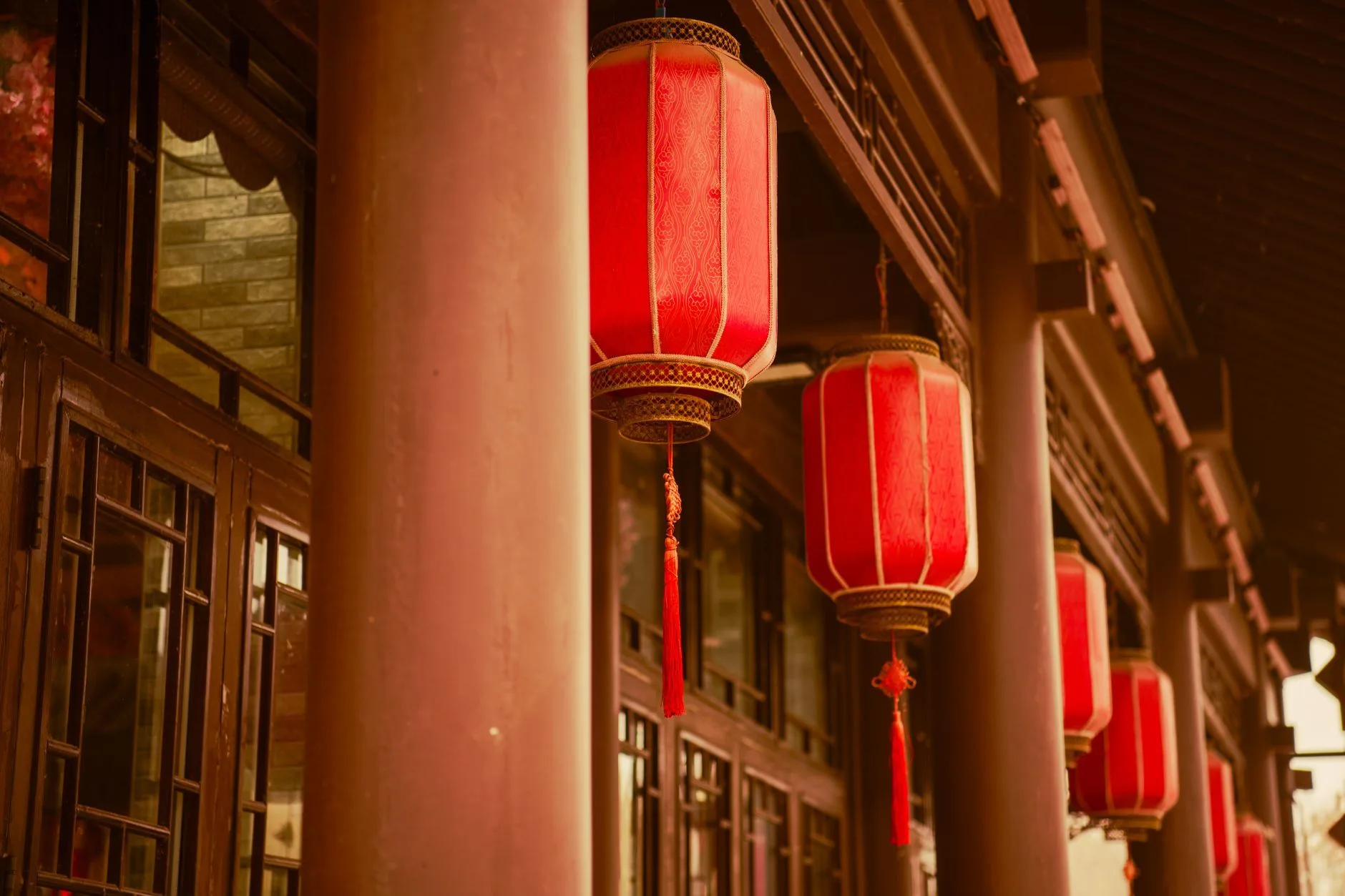 Lunar New Year emcee hosting a festive celebration